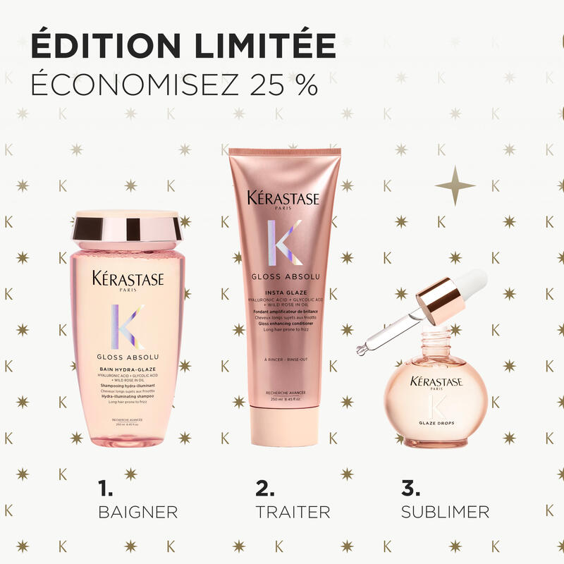 Kérastase Gloss Absolu Crème — Coffret de Noël 2026 — Trio anti-frisottis pour cheveux épais photo 1